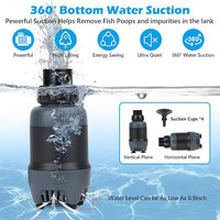 hygger 24V DC Aquarium Water Pump, 396GPH 20W 6.6FT Submersible Pump With Controller, Water Fountain Pump with 2 Nozzles for Fish Tank, Pond, Aquarium, Statuary, Hydroponics