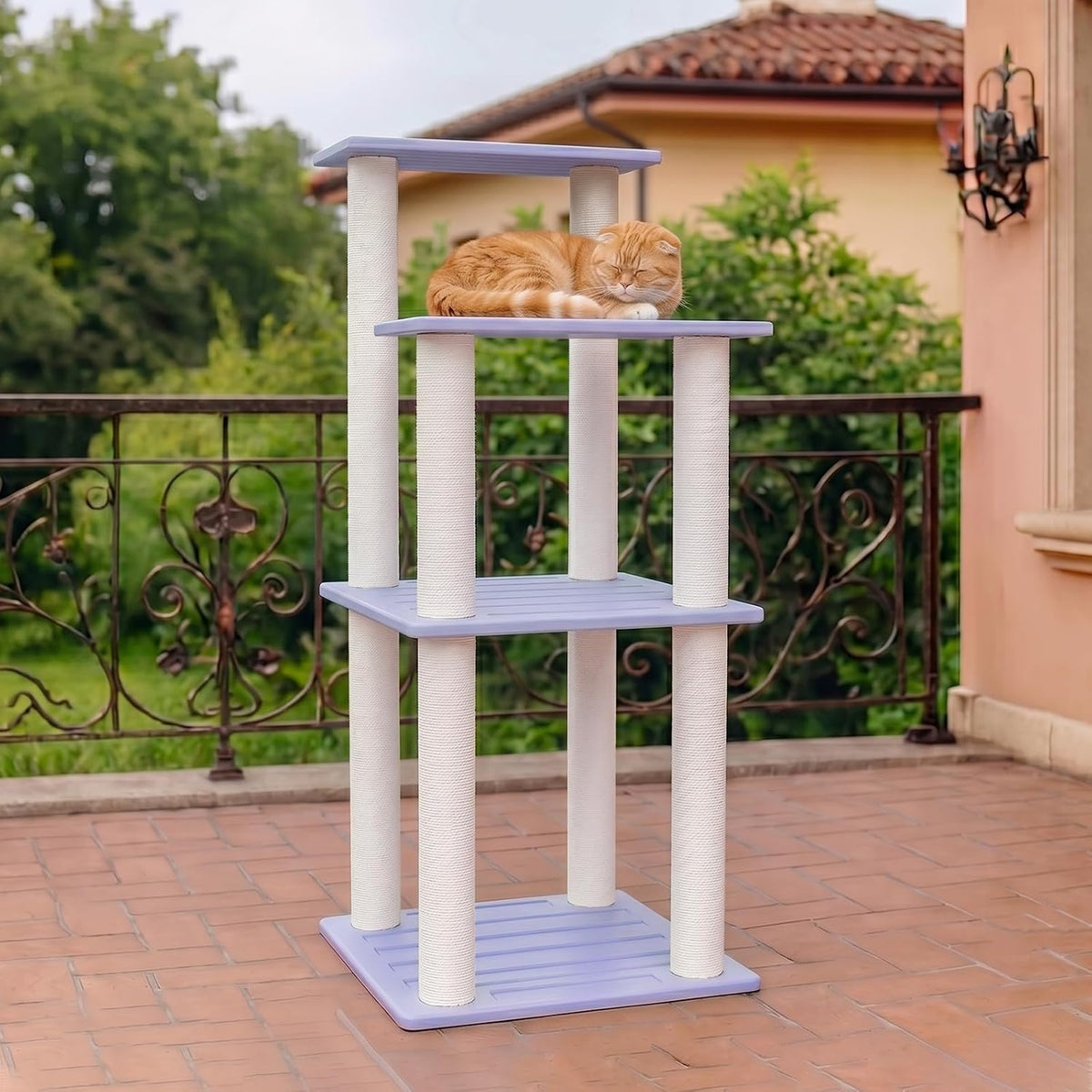 46in 5-Level Cat Tree,Indoor&Outdoor Large Cat Tower with Scratching Posts – Essentials for Cats - CTT-7