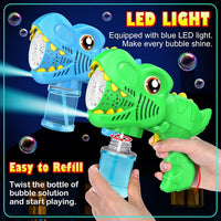 Yunaking Kids Bubble Gun 2 Pack - Blue+green - image 3