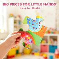 BenBen mermaid floor puzzle for kids, 52 large cardboard pieces with carrying box - view 5