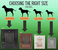 New Age Pet ECOFLEX Dog Crate End Table - Furniture-Style Pet Crate for Crate Trained Dogs - Stainless Steel Tubing & a Latched Closure - 10 Year Manufacturer's Warranty, Medium, Brown