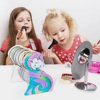FIOBEE unicorn headband holder organizer for girls, double layer display stand in rainbow - view 3