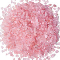 Fluorite Aquarium Gravel Rocks Natural Tumbled Healing Crystal Chips - Rose Quartz / 0.44 Pound