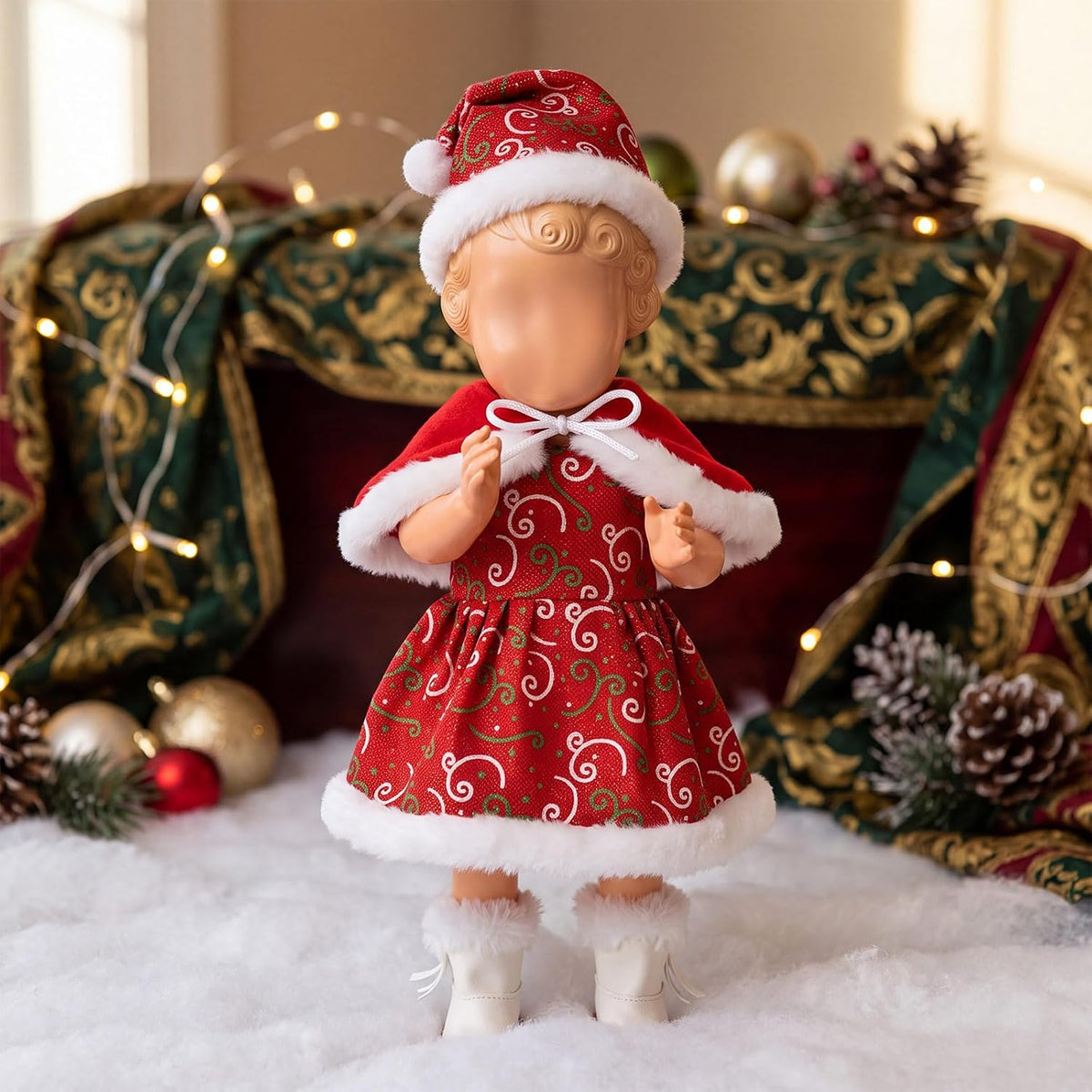 Kajaia 8 Pcs 18 Inch Doll Swimsuits Clothes and Accessories – Fun for Kids & Family - Red / Christmas - image 4