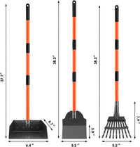 Pooper Scooper, Long Handle Dog Poop Scooper for Medium Small Dogs – Essentials for Dogs - Light Orange / Medium - image 4