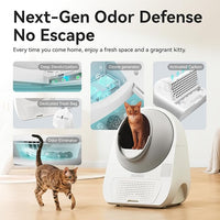 CATLINK 2025 New Ultra Self Cleaning Litter Box with AI Camera, 5G WiFi Automatic Cat Litter Box Self Cleaning for Multi-cat, APP Health Monitor, Pinch-Free Robot Cat Litterbox with Cleaning Brush