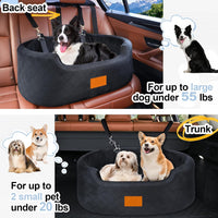 Dog Car Seat for Medium Dogs Up to 50 lbs - Black - image 2