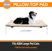 K&H Elevated Dog Bed Pet Cot Pad, X-Large 50x32 Tan – Essentials for Dogs - Large (30 in x 42 in) - image 2