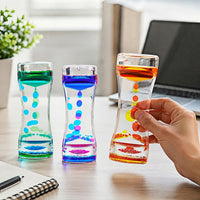 Oneshow 3 Pack Liquid Motion Bubbler Oil Hourglass Sensory Toys - Multi-color 3 Pack - image 2