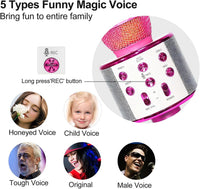 Microphone for Kids, Voice Changing Karaoke Micorphones Boys Girls Gifts for Kids Party Singing - Purple - image 3