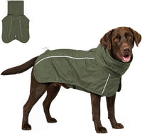 Tuff Pupper Waterproof Dog Raincoat - Woodland Olive / X-Large (60-80 lbs)