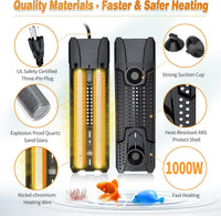 Submersible Aquarium Heater - 1000W for 120-300 Gallon - image 3
