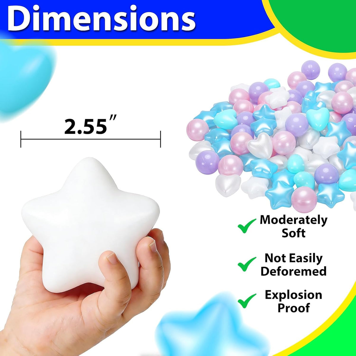 Ball Pit Balls Pack of 100 200 500 - Pear Pink/Light Purple / 200 balls - image 3