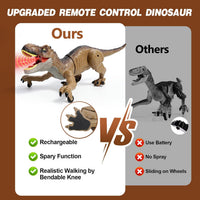 Sunrad Remote Control Dinosaur Toys for Kids Boys 3-5 4-7 8-12 Year - Brown - image 4