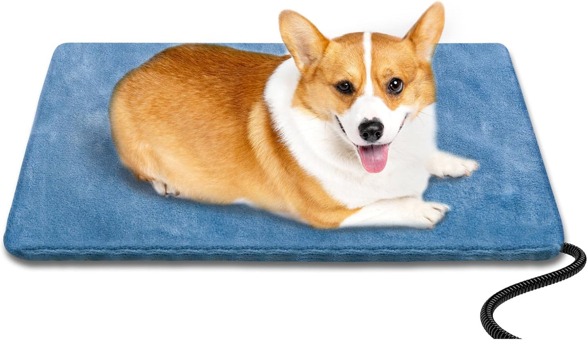 Pet Heating Pad for Cats & Dogs, Indoor/Outdoor Warming Pad - 18 X 18 / Blue