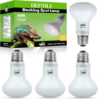 LUCKY HERP 4 Pack 100W Reptile Heat Lamp Bulb - 50