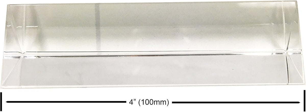 Amlong Crystal 2.5 inch Optical Glass Triangular Prism for Teaching - 4 Inch - image 4