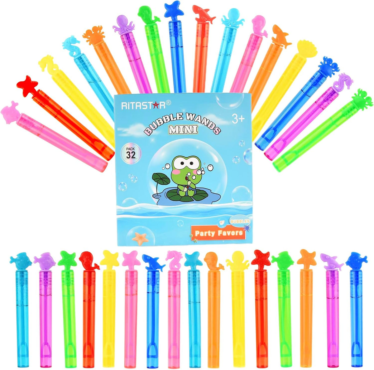 ritastar 32 mini bubble wands with Halloween designs in a gift box - view 9