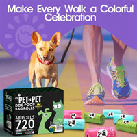 Pet N Pet Dog Poop Bags Rolls, Lavender Scented, Colorful - 720 Count / Lavender-scented - image 2