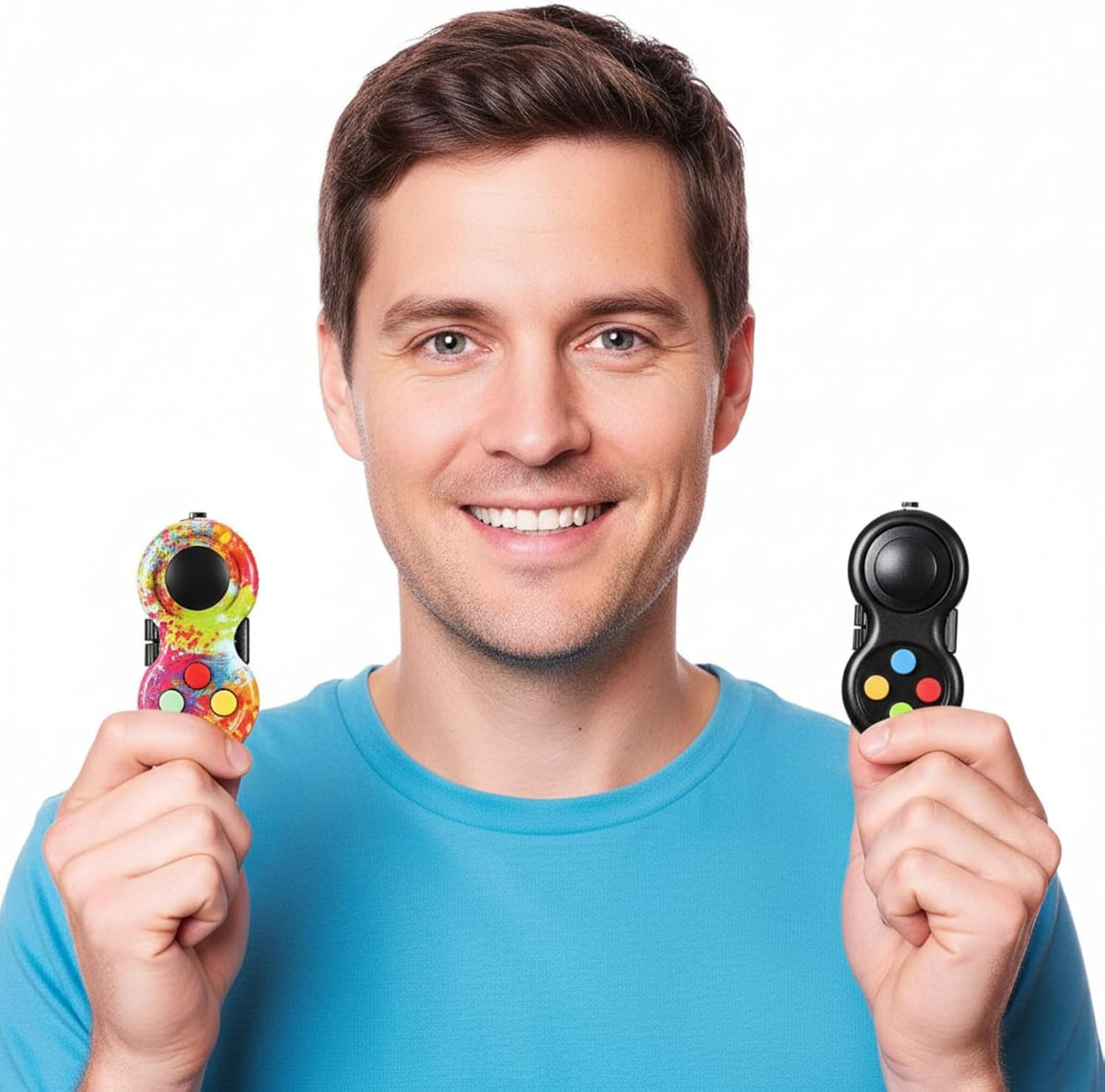 Skylety 2 Fidget Pad Game Controller Fidget Toy - Colorful and Black Style - image 4