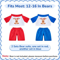 Civaner 2 Pack Bear Clothes Stuffed Animal Outfit Pajamas - Deer Style - image 3
