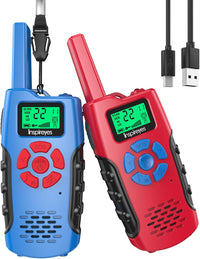 Inspireyes Kids Walkie Talkies - Blue+Red / 2 Pack