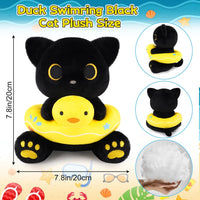 MUFEIRUO Halloween black cat plush holding pumpkin bag, wearing orange witch hat - view 30