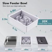 UPSKY 2-in-1 Elevated Dog Bowls Set with 4 Height Adjustable Stand - E-3-in-1 (White) - image 4