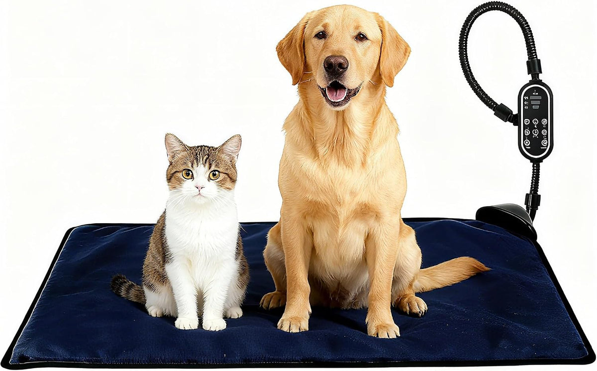 Pet Heating Pad for Cats & Dogs - dark blue / 27.6" x 15.7"