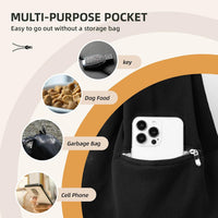 Adjustable Dog Sling Carrier with Pocket - Black - image 2
