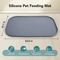 UPSKY 2-in-1 Elevated Dog Bowls Set with 4 Height Adjustable Stand - N-3 in 1 with Mat (Grey) - image 2