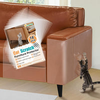 16 Pack 17"x11.8" Cat Scratch Furniture Protector for Leather Couch – Essentials for Cats - 16 Pack-17×11.8in
