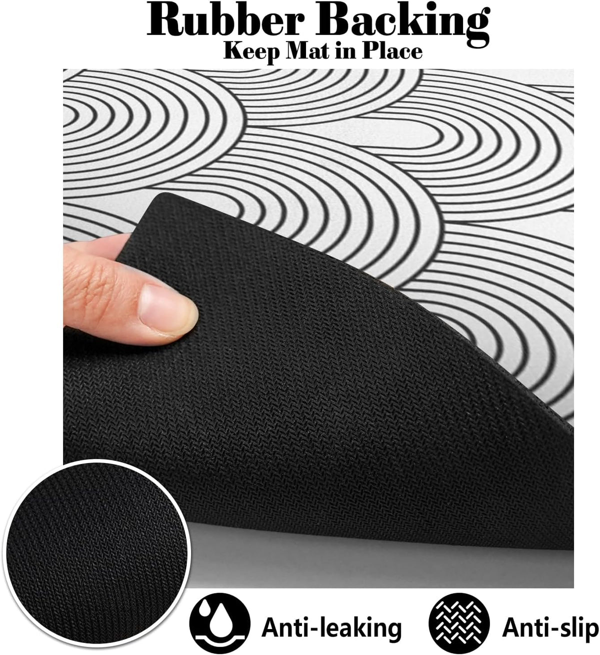 Dog Food Mats for Floors Absorbent, Pet Cat Food Mat - XL(24"×32") / 01-White - image 4