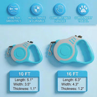 Retractable Dog Leash Lightweight 10/16FT Leash with Non-Slip Handle - Gray Blue / 10 FT - image 3