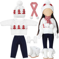 Bencailor 18 inch doll clothes set with jacket, vest, pants, hat and high boots in Christmas cowgirl - view 8