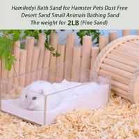 Hamiledyi Hamster Bathing Sand 4 LB Gerbil Powder Grooming Sand – Daily Care for Small Pets - 2 Pack—2 LB/Bag - image 2