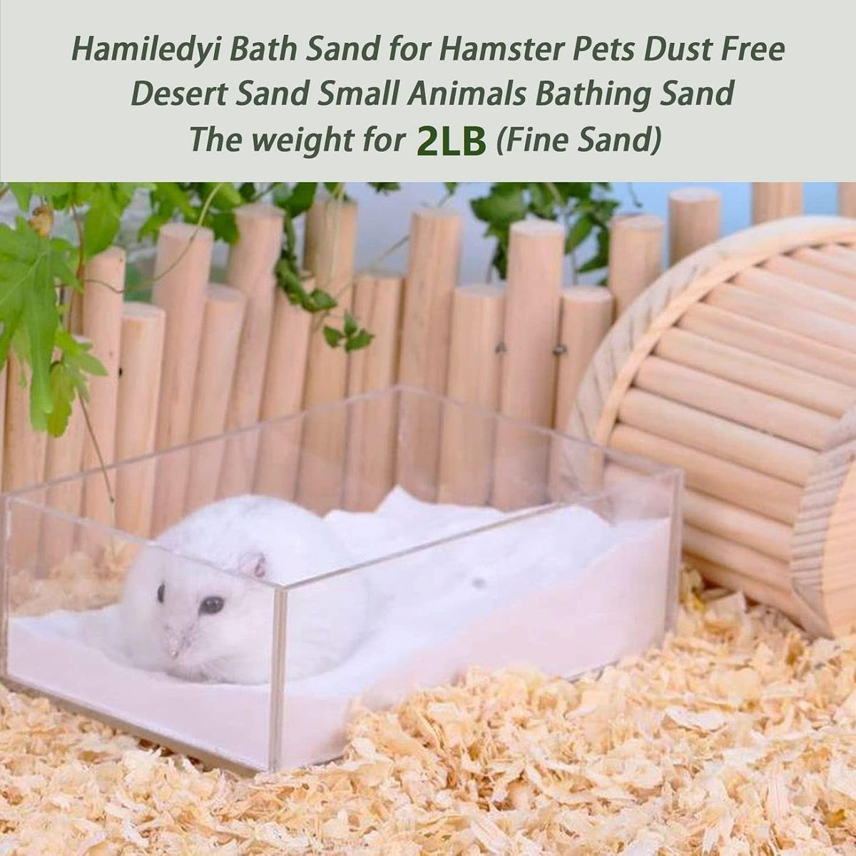 Hamiledyi Hamster Bathing Sand 4 LB Gerbil Powder Grooming Sand – Daily Care for Small Pets - 2 Pack—2 LB/Bag - image 2
