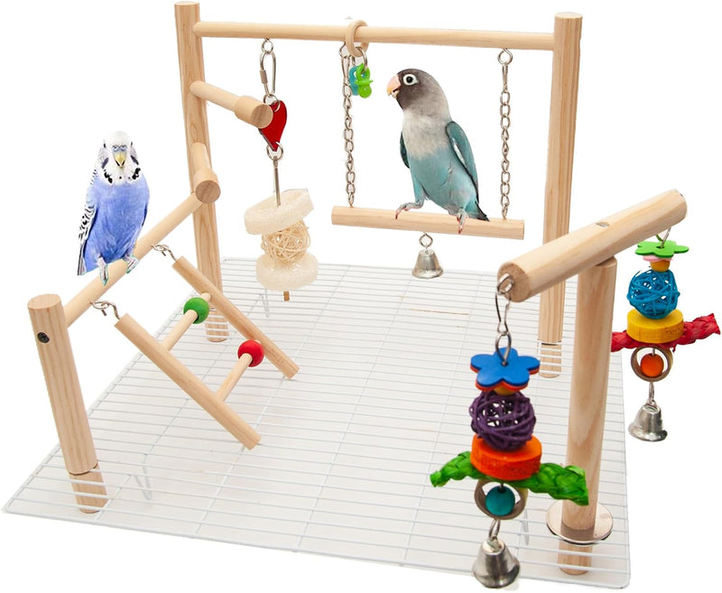 Small Bird Playground for Top of Cage Tree Bird Stands for Parrots