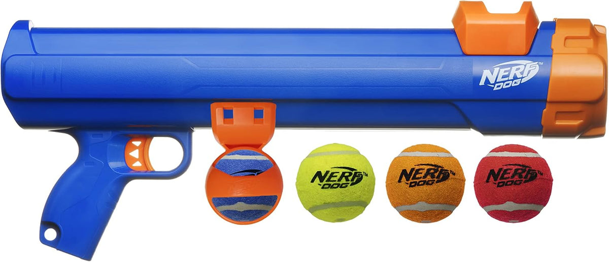 Nerf Dog Tennis Ball Blaster Dog Toy – Essentials for Dogs - 20 Inch Large Blaster with 4 Balls / Dog - image 2