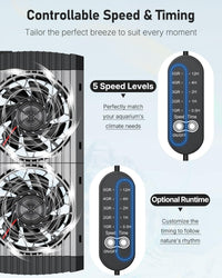 Pawfly Aquarium Chiller Fan, Quiet Aquarium Fan for Axolotl Tank - 2 Fans - image 3