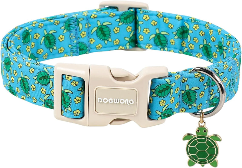 Spring Summer Dog Collar for Girl Dogs - turtle / M
