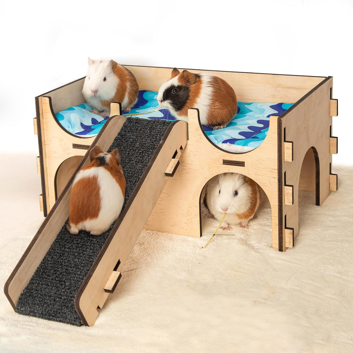 SoulThink Large Guinea Pig Hideout & House - Fluffy Cushion