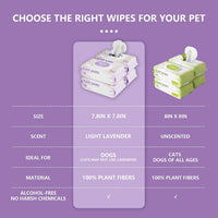IMMHABI 400 Count Hypoallergenic Dog Wipes - Lavender / 100PCS - image 2