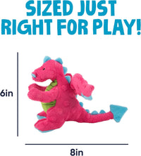 goDog Bubble Plush Dragons Squeaky Dog Toy - Dragons (Pink) / Small (Pack of 1) - image 3