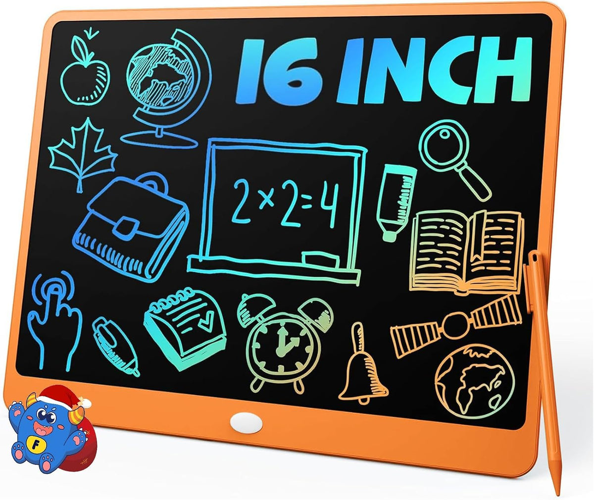 TEKFUN 15" LCD Writing Tablet for Kids - Orange / 16 Inch