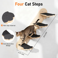 XiaZ Cat Wall Shelves, Corner Cat Shelf with 3 Wide Perch Steps - Hammock - image 3