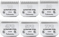 3 Pack 10 Clipper Blade Compatible with Andis - 2*10+30+4FC+5FC+7FC