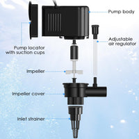 AquaMiracle Aquarium Powerhead Pump Circulating Water Pump 265 GPH - For 40-60 Gal Aquarium - image 3