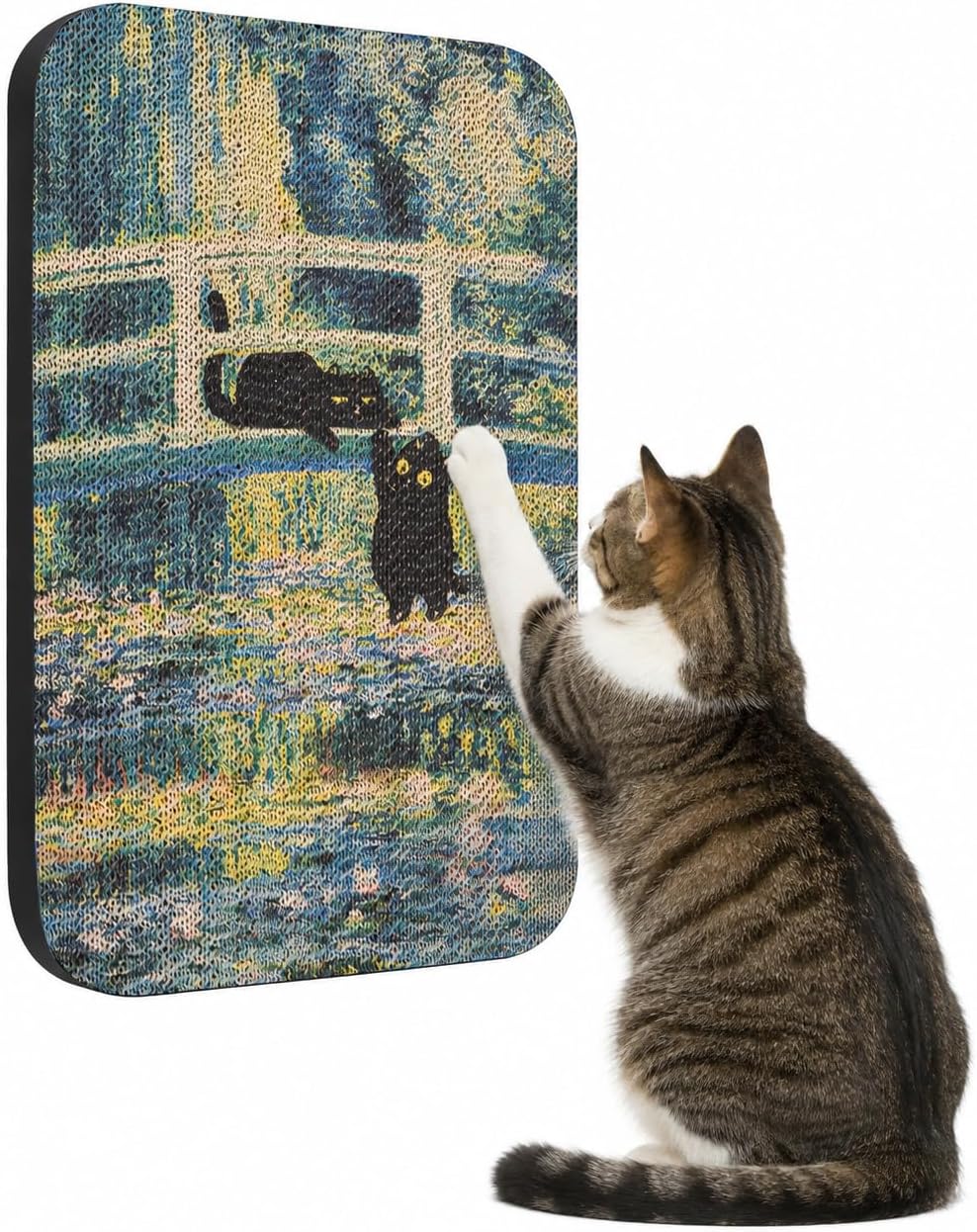 Cat Wall Scratcher, Art Cat Scratching Board for Indoor Cats – Essentials for Cats - Lily Pond Bridge New