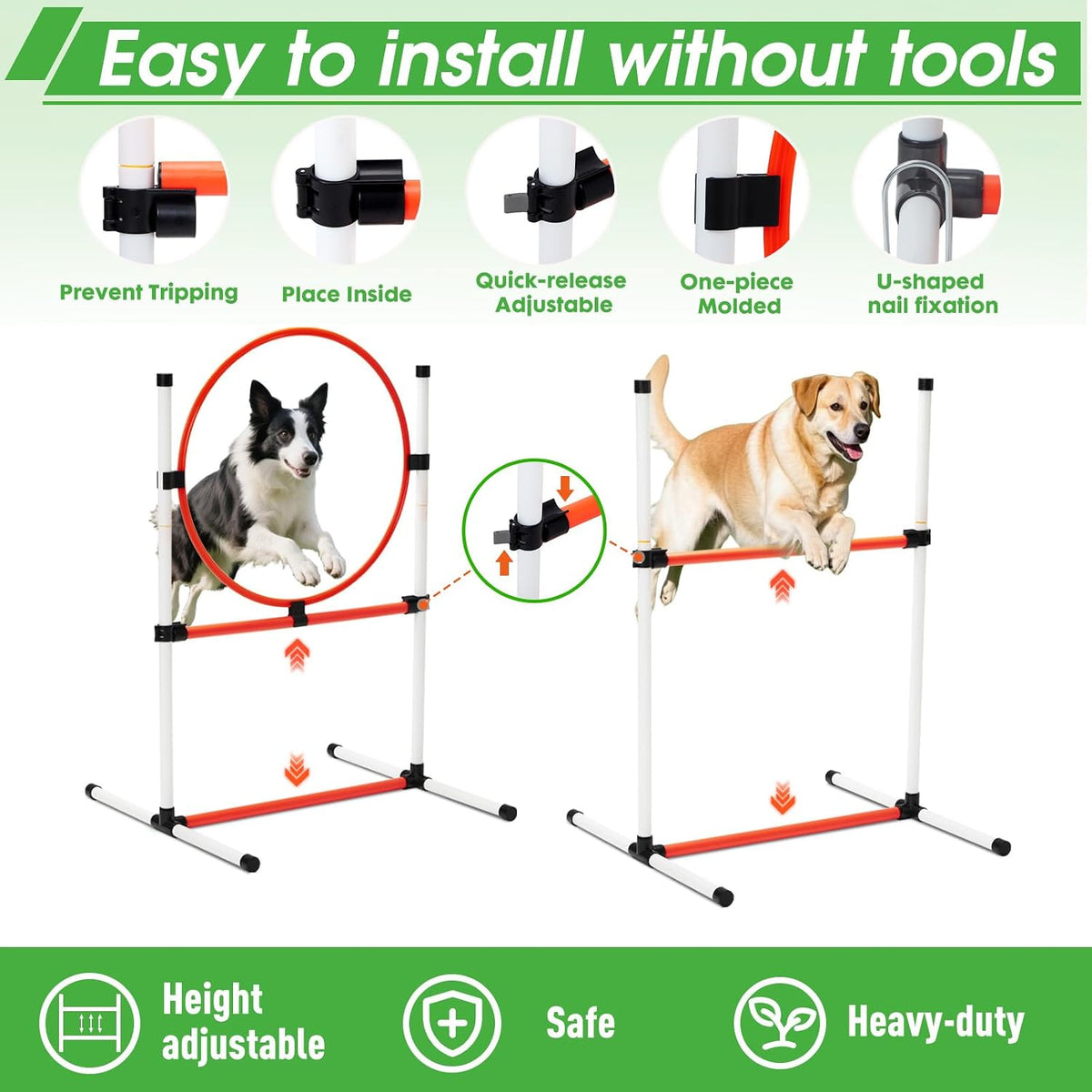 Dog Agility Course Backyard Set，Dog Agility Equipment - 15 PCS SET - image 4